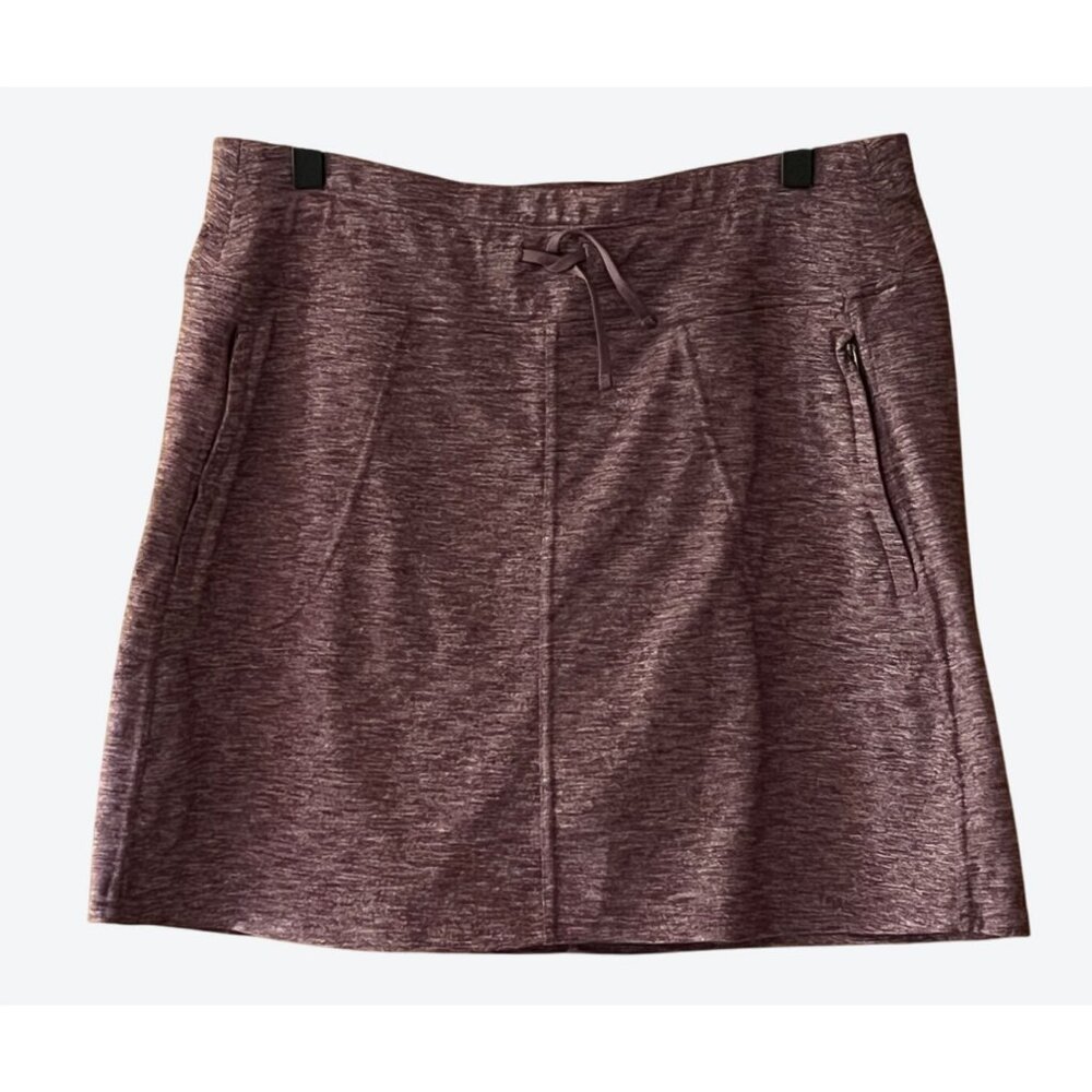 Kuhl Mova Women's Medium Heathered Plum Zip Pocket Lined Skort Waist 29"